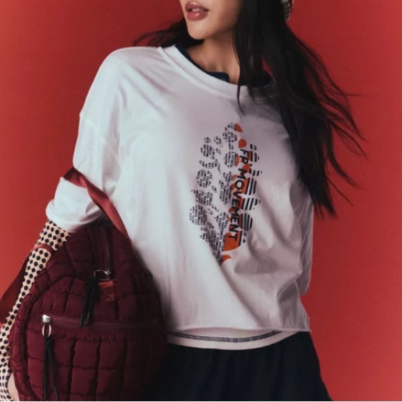 FP Movement by Free People Tops - FP Movement by Free People New With Tags - Medium - White Graphic Top